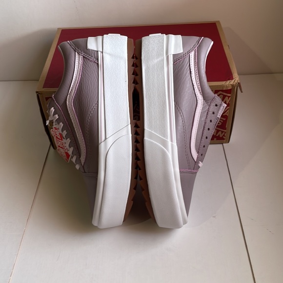 Vans Old Skool Stacked platform (Tumbled Lthr) Prpdv/trwht - Picture 6 of 9